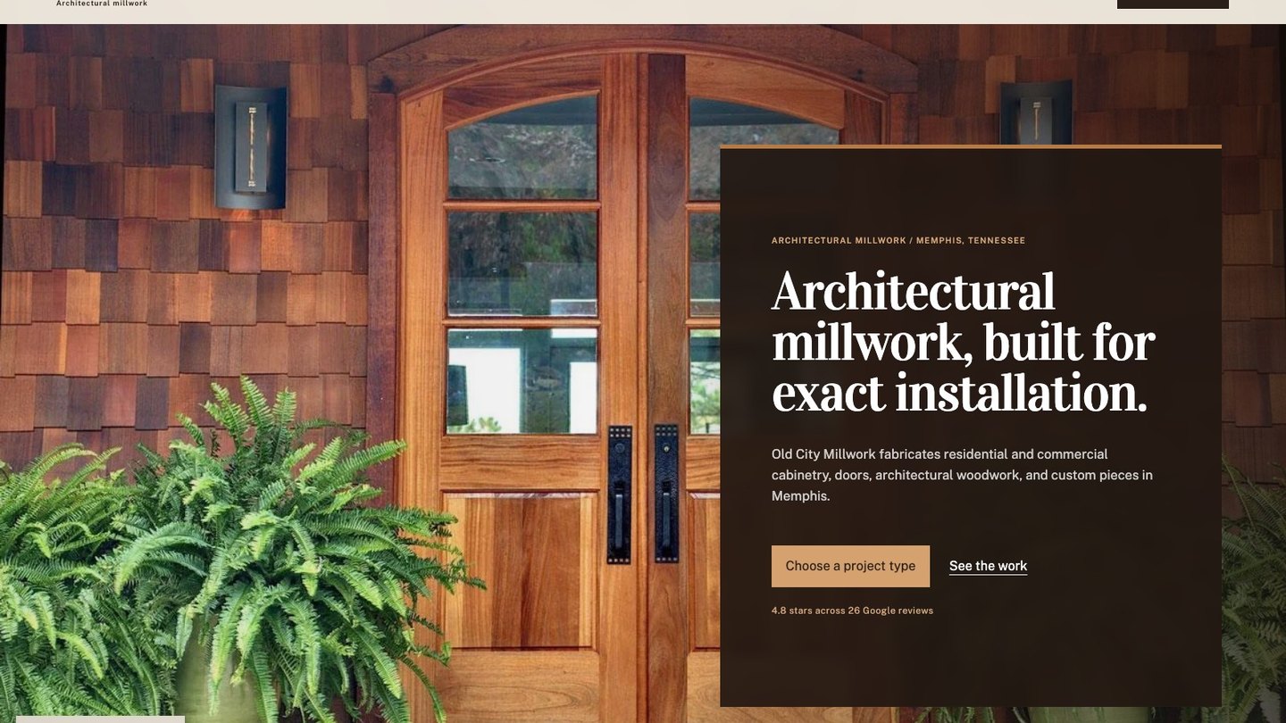 The opening section of the new homepage