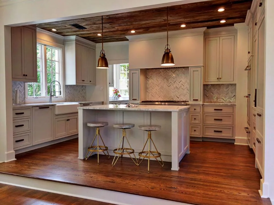 Warm custom kitchen with detailed millwork