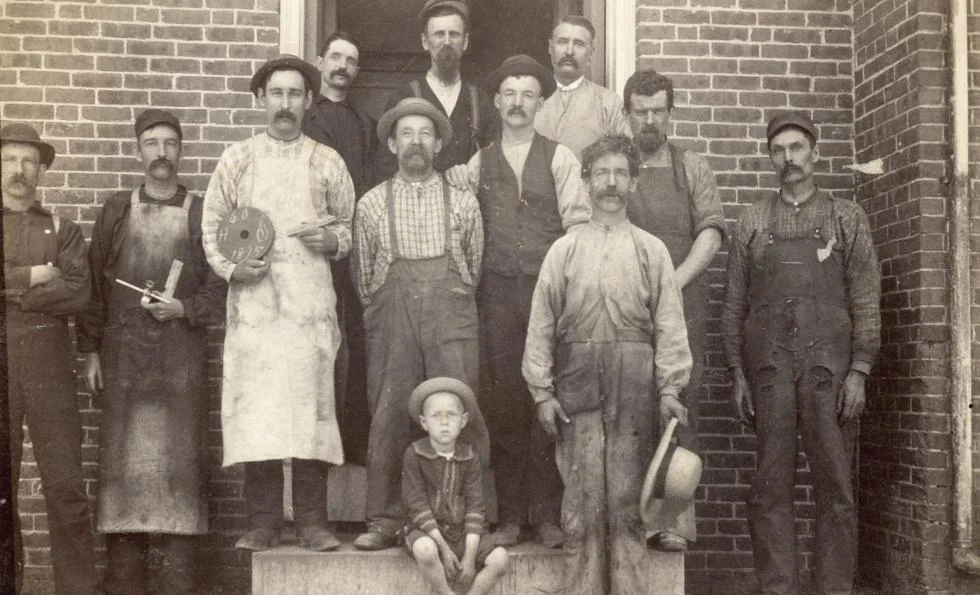 Historic photograph of a millwork crew